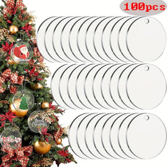 Acrylic Jewelry Blank Transparent Circle DIY Keychain Decoration