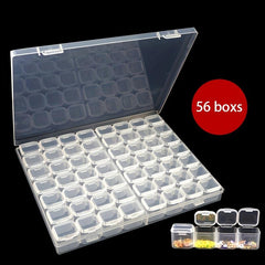 1pc 56 Grids Diamond Painting Storage Box Beads Organizers