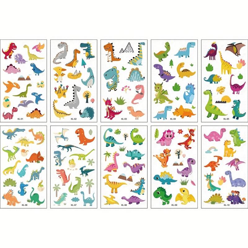 5pcs Kids Cartoon Character Arm Tattoos, No Repetition