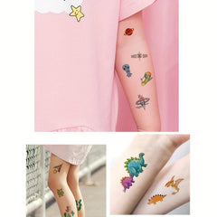 5pcs Kids Cartoon Character Arm Tattoos, No Repetition