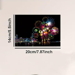 4pcs Dazzling Night Style Postcards Scratch Art DIY Kit