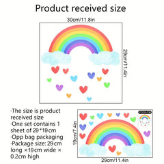 14pcs Kids Luminous Rainbow Clouds Love Wall Stickers Self-adhesive Decorative