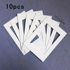 10 Pcs Photo Frames Wall Lined With Cardboard Single Frame DIY Mounting