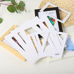 10 Pcs Photo Frames Wall Lined With Cardboard Single Frame DIY Mounting