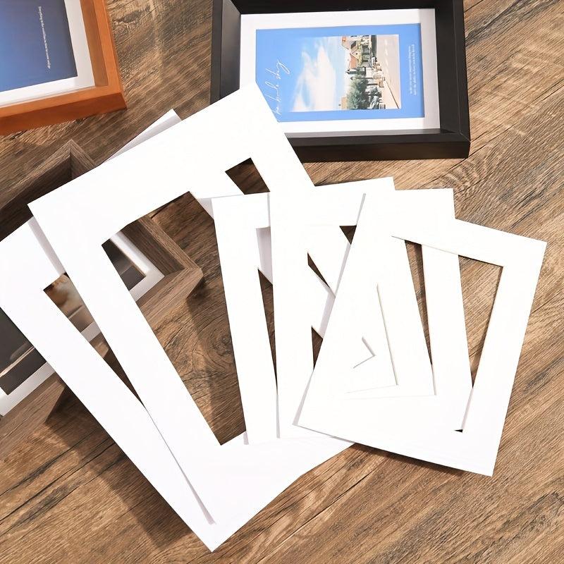 10 Pcs Photo Frames Wall Lined With Cardboard Single Frame DIY Mounting
