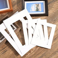 10 Pcs Photo Frames Wall Lined With Cardboard Single Frame DIY Mounting