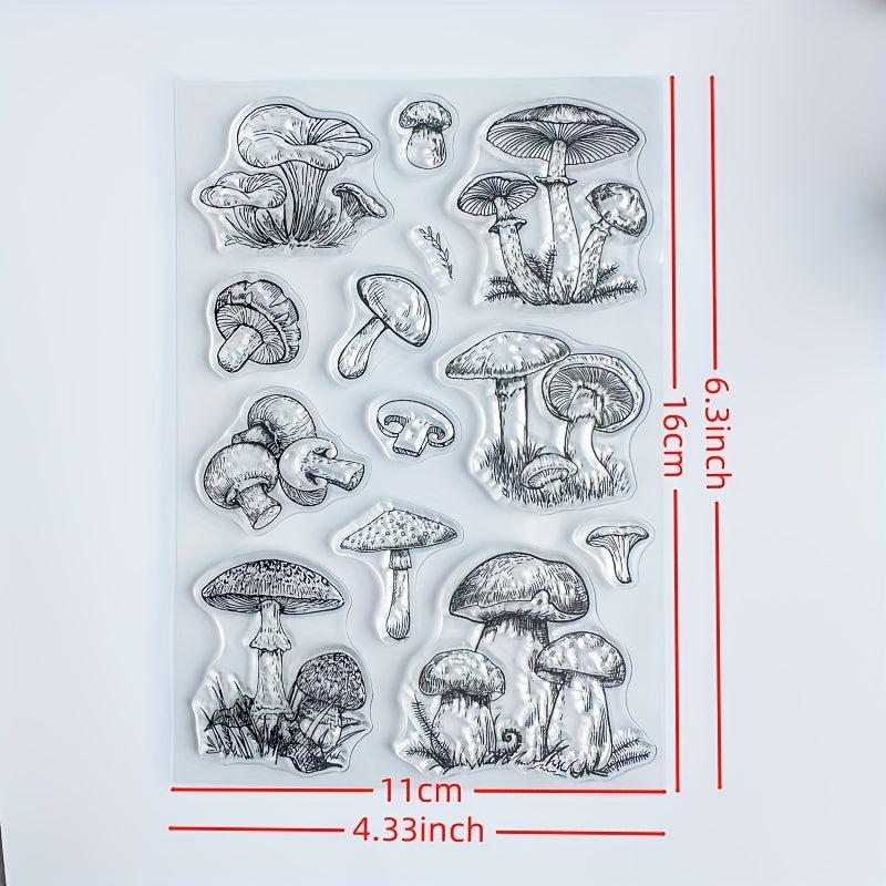 Mushroom Clear Silicone Stamp For Card Making Scrapbooking Decoration Craft