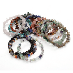 12pcs Natural Stone Bracelets Women Amethyst Labradorite Turquoise Rose Quartz