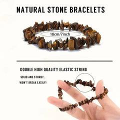 12pcs Natural Stone Bracelets Women Amethyst Labradorite Turquoise Rose Quartz