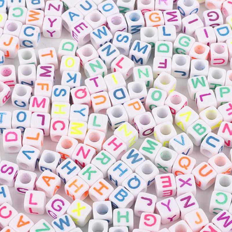 100pcs Alphabet Acrylic Beads for DIY Jewelry & Bracelet Making