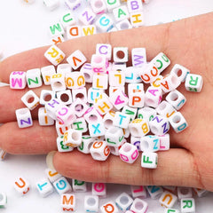 100pcs Alphabet Acrylic Beads for DIY Jewelry & Bracelet Making