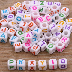 100pcs Alphabet Acrylic Beads for DIY Jewelry & Bracelet Making
