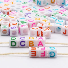 100pcs Alphabet Acrylic Beads for DIY Jewelry & Bracelet Making