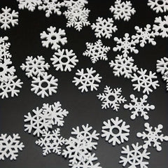 50pcs 3 1 38in Wooden Snowflake Shapes for DIY Painting and Decoration