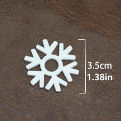 50pcs 3 1 38in Wooden Snowflake Shapes for DIY Painting and Decoration