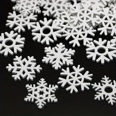 50pcs 3 1 38in Wooden Snowflake Shapes for DIY Painting and Decoration