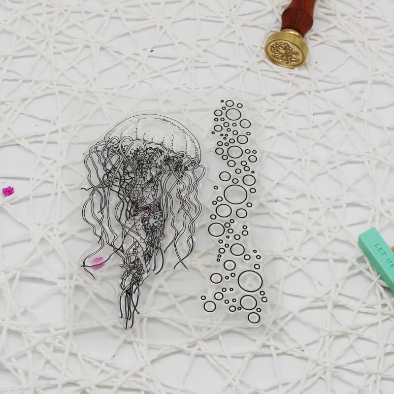 Jellyfish Silicone Clear Stamps for Craft Projects