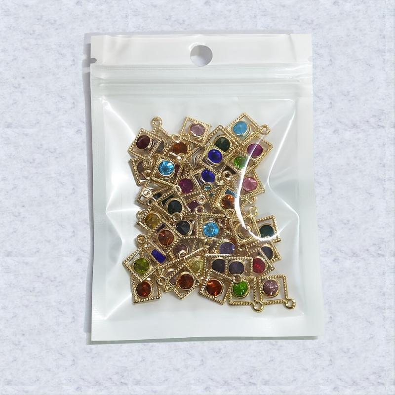 3D Lace Diamond Covered Quadrilaterals Bag Decoration