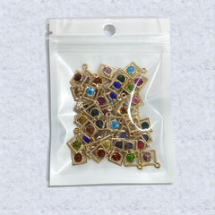 3D Lace Diamond Covered Quadrilaterals Bag Decoration