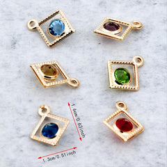 3D Lace Diamond Covered Quadrilaterals Bag Decoration