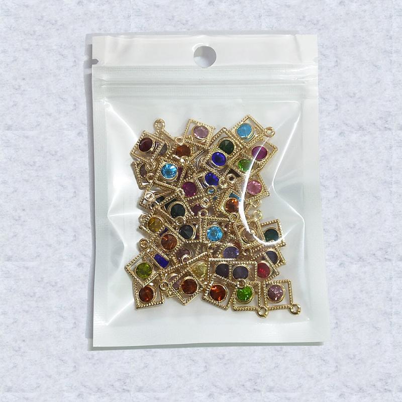 3D Lace Diamond Covered Quadrilaterals Bag Decoration