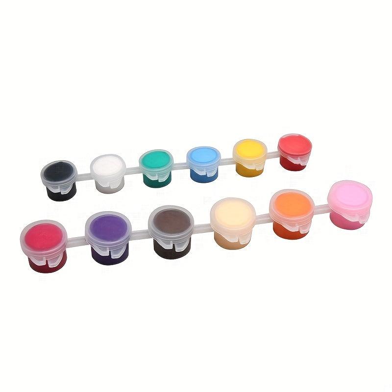 90pcs Acrylic Paint Tray Palette with Lid Kids Student Hand Painting Palette