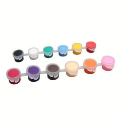 90pcs Acrylic Paint Tray Palette with Lid Kids Student Hand Painting Palette