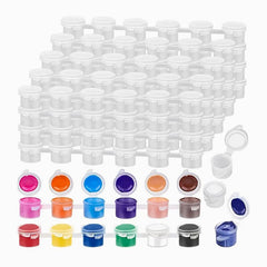 90pcs Acrylic Paint Tray Palette with Lid Kids Student Hand Painting Palette