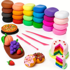 24 Air Dried Clay Magic Foam Set Great for Kids & Adults