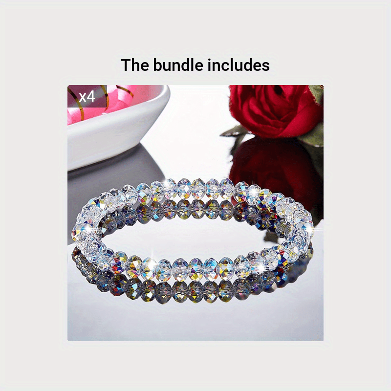 Sparkling Synthetic Crystal Bracelet - Add Glamour to Your Outfit
