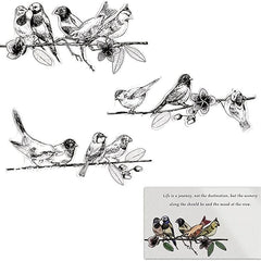 Bird Clear Stamp On Branch For Card Making Decoration DIY Scrapbook