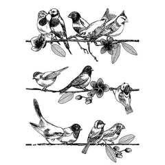 Bird Clear Stamp On Branch For Card Making Decoration DIY Scrapbook