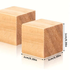 Unfinished Small Wooden Blocks Square Model DIY Puzzle Kids Toys