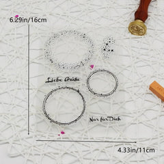 1pc DIY Silicone Transparent Stamp for Background Creation
