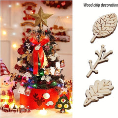 50pcs DIY Wooden Slice Animals And Plants Unfinished Wooden Slices