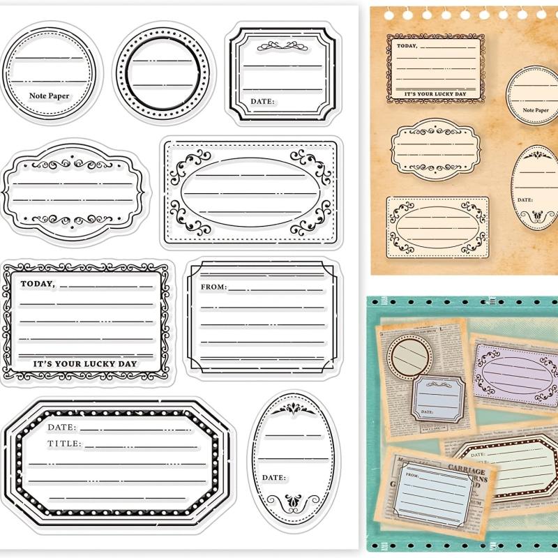 Transparent Cartoon Label Stamp for Scrapbooking