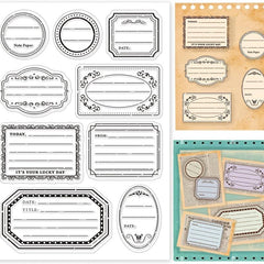 Transparent Cartoon Label Stamp for Scrapbooking