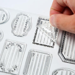Transparent Cartoon Label Stamp for Scrapbooking