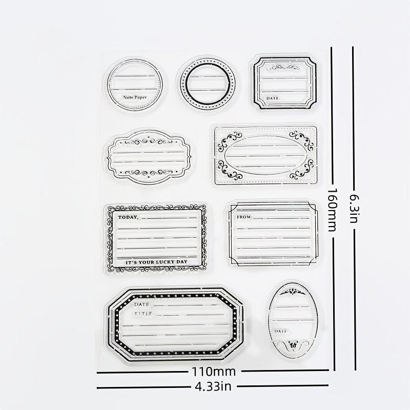Transparent Cartoon Label Stamp for Scrapbooking
