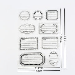 Transparent Cartoon Label Stamp for Scrapbooking