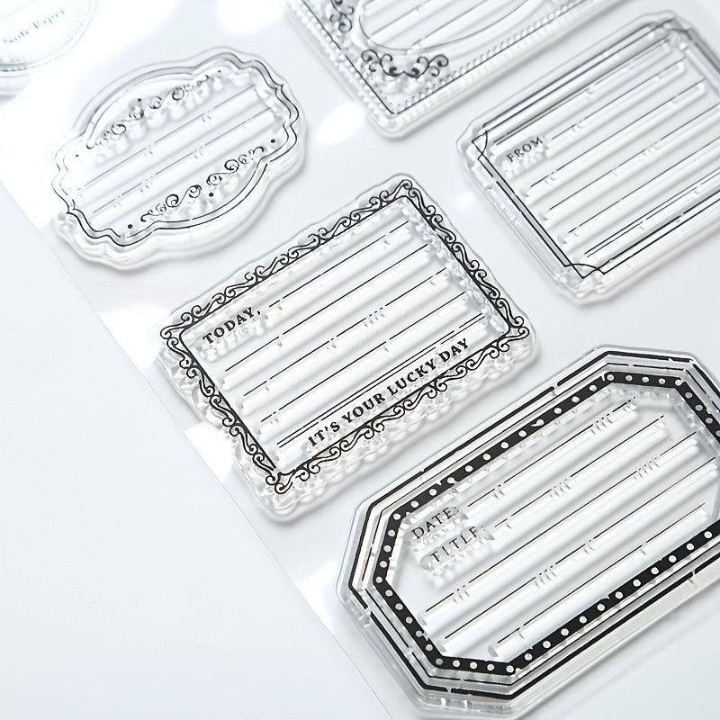 Transparent Cartoon Label Stamp for Scrapbooking
