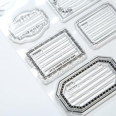 Transparent Cartoon Label Stamp for Scrapbooking
