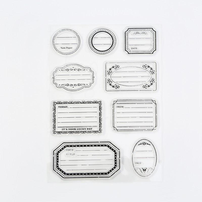 Transparent Cartoon Label Stamp for Scrapbooking
