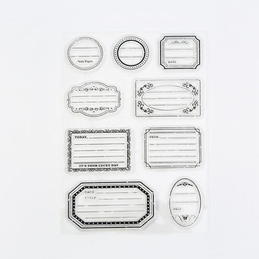 Transparent Cartoon Label Stamp for Scrapbooking