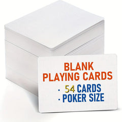 Blank Playing Cards 54pcs Custom Card Deck Matte Finish for Kids and Adults