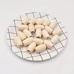4pcs 30 20MM Natural Wood Large Hole Wooden Beads DIY Round Wood Beads