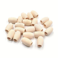 4pcs 30 20MM Natural Wood Large Hole Wooden Beads DIY Round Wood Beads