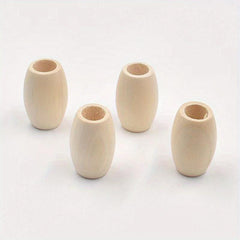 4pcs 30 20MM Natural Wood Large Hole Wooden Beads DIY Round Wood Beads