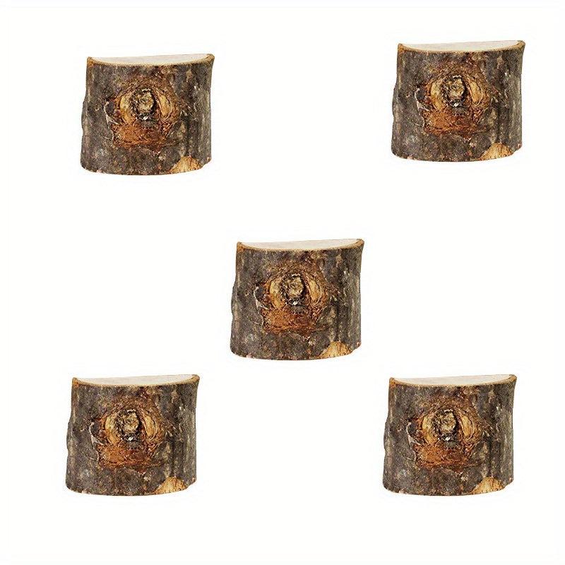 5-Piece Wooden Card Clip Table Holders for Wedding Parties