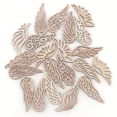40pcs Wooden Angel Wings for DIY Painting and Decorating